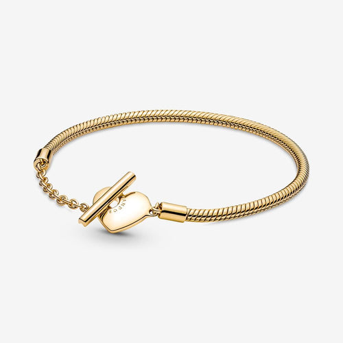 Pandora Moments Heart T-Bar Snake Chain Bracelet - Fifth Avenue Jewellers