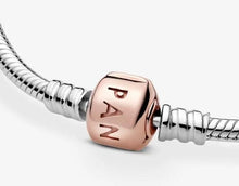 Load image into Gallery viewer, Pandora Moments Rose Clasp Snake Chain Bracelet - Fifth Avenue Jewellers
