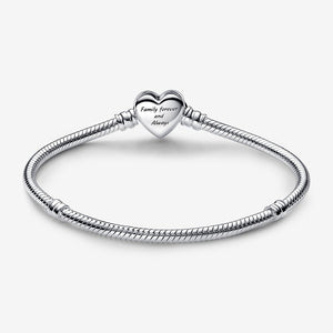 Pandora Moments Sparkling Infinity Heart Clasp Snake Chain Bracelet - Fifth Avenue Jewellers