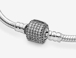 Pandora Moments Sparkling Pavé Clasp Snake Chain Bracelet - Fifth Avenue Jewellers