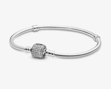 Load image into Gallery viewer, Pandora Moments Sparkling Pavé Clasp Snake Chain Bracelet - Fifth Avenue Jewellers
