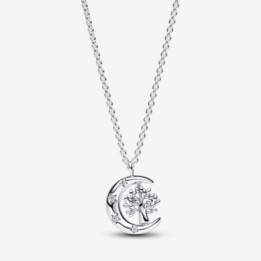 Pandora Moon & Spinning Tree of Life Pendant Necklace - Fifth Avenue Jewellers