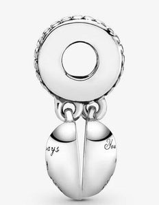 Pandora Mother & Daughter Split Heart Dangle Charm - Fifth Avenue Jewellers