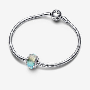Pandora Multicolour Murano Glass & Curved Feather Charm - Fifth Avenue Jewellers