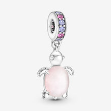 Load image into Gallery viewer, Pandora Murano Glass Pink Sea Turtle Dangle Charm - Fifth Avenue Jewellers
