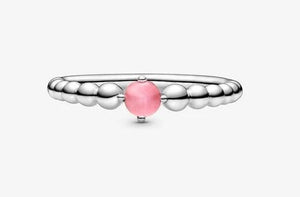 Pandora October Petal Pink Beaded Ring - Fifth Avenue Jewellers