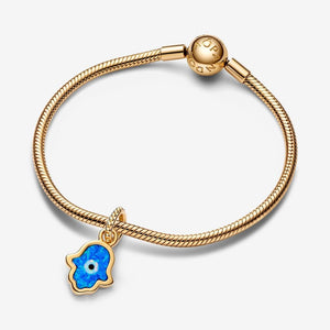 Pandora Opalescent Blue Hamsa Hand Dangle Charm - Fifth Avenue Jewellers