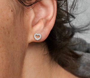 Pandora Open Heart Stud Earrings - Fifth Avenue Jewellers