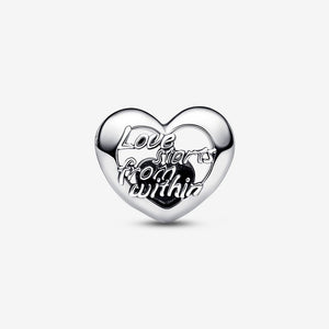 Pandora Openwork Heart & Script Charm - Fifth Avenue Jewellers