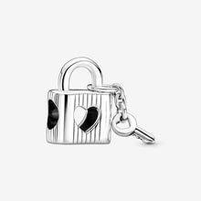 Load image into Gallery viewer, Pandora Padlock &amp; Heart Key Charm - Fifth Avenue Jewellers
