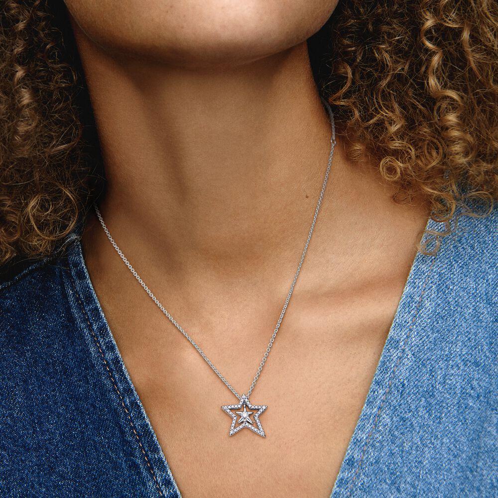 Pandora | Jewelry | Pandora Rose Celestial Shooting Star Silver Necklace  45cm77 Inches N12 | Poshmark