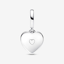 Load image into Gallery viewer, Pandora Pearlescent White Heart Double Dangle Charm - Fifth Avenue Jewellers
