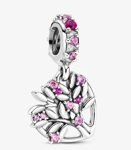 Pandora Pink Heart Family Tree Dangle Charm - Fifth Avenue Jewellers