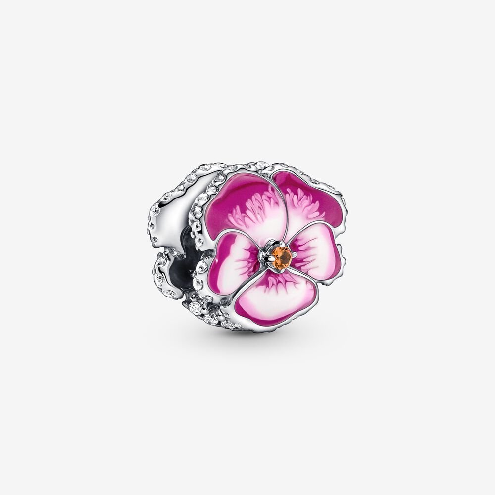 Pandora Pink Pansy Flower Charm - Fifth Avenue Jewellers