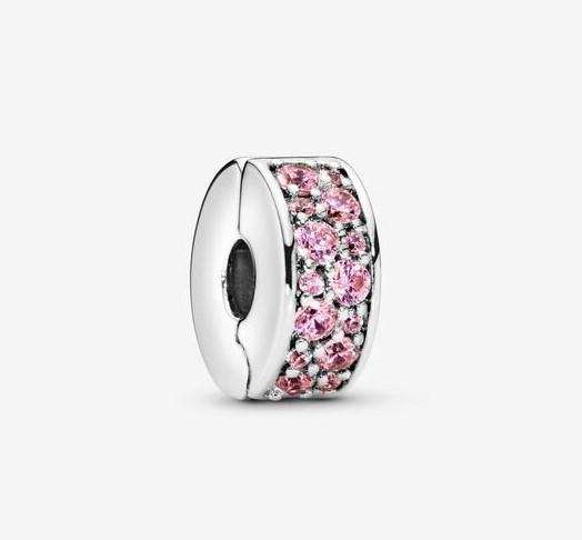 Pandora Pink Pavé Clip Charm - Fifth Avenue Jewellers