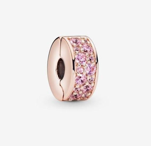 Pandora Pink Pavé Clip Charm - Fifth Avenue Jewellers