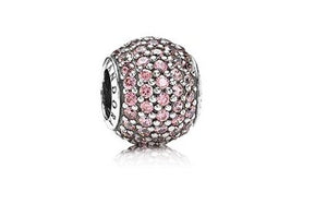 Pandora Sparkling Pave Round Pink Charm