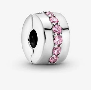 Pandora Pink Sparkling Row Clip - Fifth Avenue Jewellers