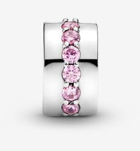 Pandora Pink Sparkling Row Clip - Fifth Avenue Jewellers
