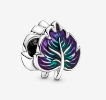 Load image into Gallery viewer, Pandora Purple &amp; Green Leaf Charm - Fifth Avenue Jewellers
