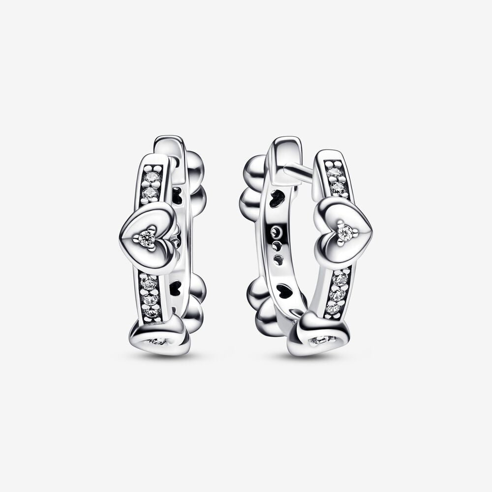 Pandora Radiant Sparkling Hearts Hoop Earrings - Fifth Avenue Jewellers