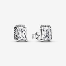 Load image into Gallery viewer, Pandora Rectangular Sparkling Halo Stud Earrings - Fifth Avenue Jewellers
