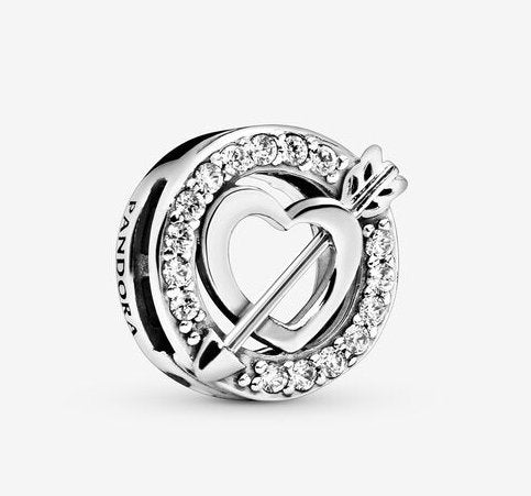 Pandora Reflexions Asymetrical Heart & Arrow Clip Charm - Fifth Avenue Jewellers