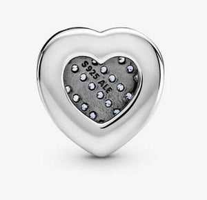 Pandora Reflexions Blue Pavé Heart Clip Charm - Fifth Avenue Jewellers