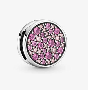 Pandora Reflexions Pink Pavé Clip Charm - Fifth Avenue Jewellers