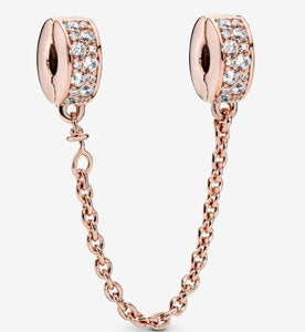 Pandora Rose Clear Pave Safety Chain - Fifth Avenue Jewellers