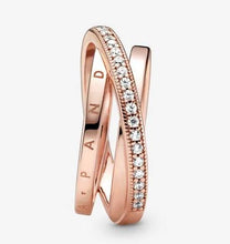 Load image into Gallery viewer, Pandora Rose Crossover Pavé Triple Band Ring - Fifth Avenue Jewellers
