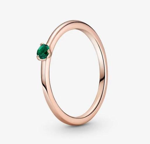 Pandora Rose Green Solitaire Ring - Fifth Avenue Jewellers