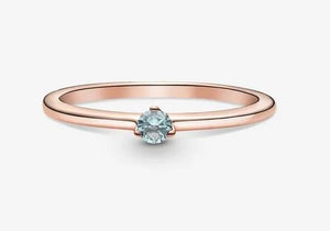 Pandora Rose Light Blue Solitaire Ring - Fifth Avenue Jewellers