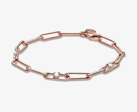 Pandora Rose Link Chain & Stones Bracelet - Fifth Avenue Jewellers