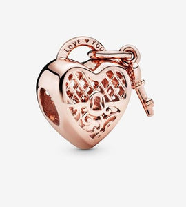 Pandora Rose Love You Heart Padlock Charm - Fifth Avenue Jewellers