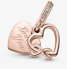 Load image into Gallery viewer, Pandora Rose Love You Infinity Heart Dangle Charm - Fifth Avenue Jewellers
