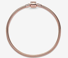 Load image into Gallery viewer, Pandora Rose Moments Barrel Clasp Snake Chain Bracelet - Fifth Avenue Jewellers

