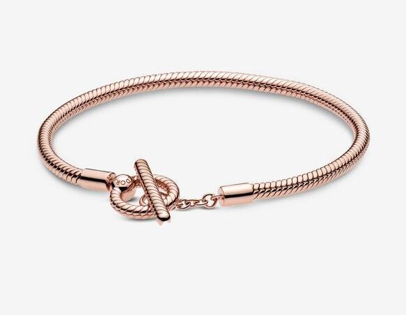 Pandora Rose Moments T-Bar Snake Chain Bracelet – Fifth Avenue