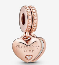 Load image into Gallery viewer, Pandora Rose Mother &amp; Daughter Heart Split Dangle Charm - Fifth Avenue Jewellers
