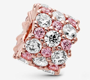 Pandora Rose Pink & Clear Sparkle Charm - Fifth Avenue Jewellers