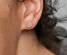 Load image into Gallery viewer, Pandora Rose Pink Daisy Flower Stud Earrings - Fifth Avenue Jewellers
