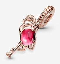 Load image into Gallery viewer, Pandora Rose Pink Murano Glass Flamingo Dangle Charm - Fifth Avenue Jewellers
