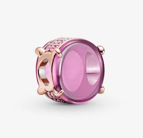 アクセサリー PANDORA Pink Oval Cabochon Round Charm Pandora Rose Pink Oval Cabochon Charm – Fifth Avenue Jewellers