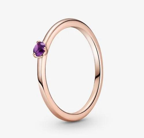Pandora Rose Purple Solitaire Ring - Fifth Avenue Jewellers