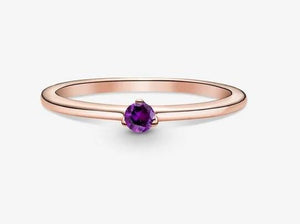 Pandora Rose Purple Solitaire Ring - Fifth Avenue Jewellers