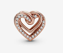 Load image into Gallery viewer, Pandora Rose Sparkling Entwined Hearts Charm - Fifth Avenue Jewellers
