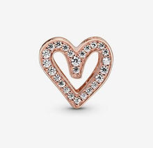 Load image into Gallery viewer, Pandora Rose Sparkling Freehand Heart Charm - Fifth Avenue Jewellers
