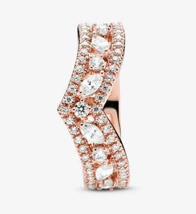 Pandora Rose Sparkling Marquise Double Wishbone Ring - Fifth Avenue Jewellers