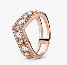 Load image into Gallery viewer, Pandora Rose Sparkling Marquise Double Wishbone Ring - Fifth Avenue Jewellers
