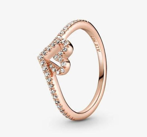 Pandora Rose Sparkling Wishbone Heart Ring - Fifth Avenue Jewellers